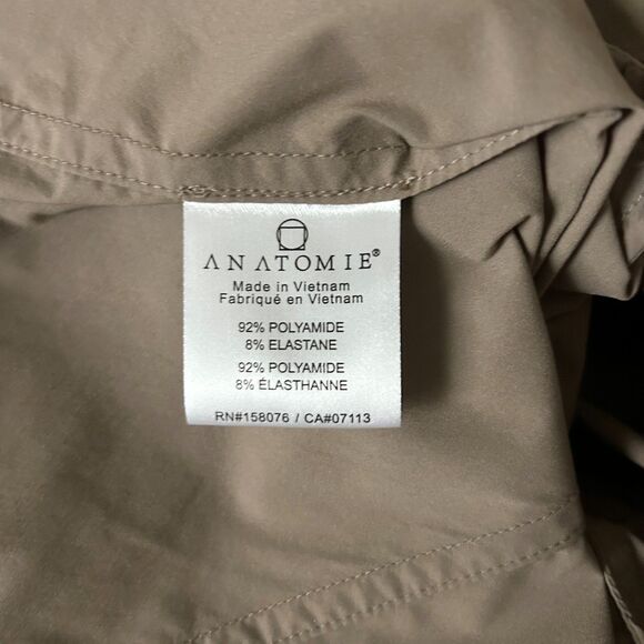 Anatomie Genova Jacket in Khaki Snap Buttons Slim Fit Size Large - Picture 7 of 7